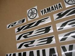 Yamaha R3 320 custom black decals logo set 