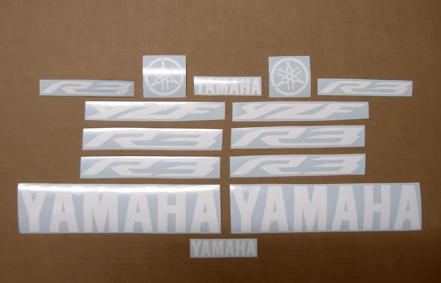 White pattern sticker kit for Yamaha YZF R3 321