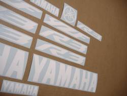 Yamaha YZF R3 321 custom white color emblems set 