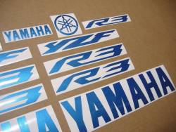 Blue pearl decals kit for Yamaha YZF R3 321