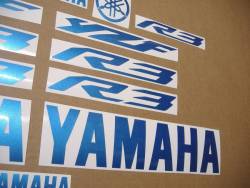 Yamaha R3 320 pearl blue logo stickers set