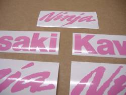 Soft (barbie) pink emblems for Kawasaki ZX6R ninja 