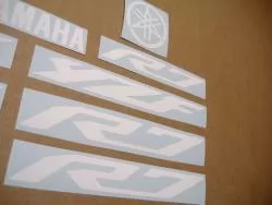 White decals logo kit for Yamaha YZF R7 750