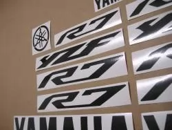 Black stickers logo kit for Yamaha YZF R7 750