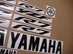 Yamaha YZF R7 custom black stickers logo set