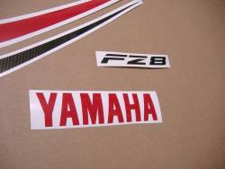 Stickers (white/red pattern) for Yamaha FZ 800 WGP