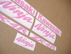 Soft pink stickers kit for Kawasaki zx-4r ninja 400