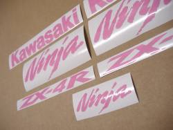 Kawasaki zx4r ninja 400 soft pink decals logo set