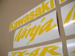 Yellow sticker logo set for Kawasaki zx-4r 400