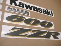 Kawasaki zzr 600 1993 grey genuine style decals