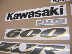 Kawasaki zzr 600 1993 grey oem pattern stickers