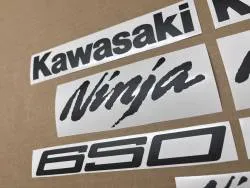 Kawasaki 650 Ninja custom satin black sticker set