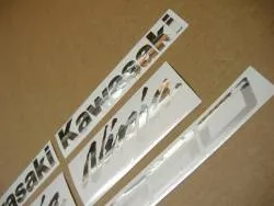 Kawasaki 650 Ninja chrome mirror silver sticker set