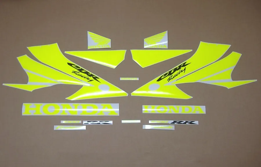 Neon signal yellow stickers for Honda cbr Fireblade