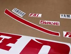 Yamaha FZR 1000 1988 - BLACK/RED VERSION STICKER SET Yamaha FZR 1000 genesis 1988 2LA replacement stickers