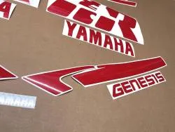 Yamaha FZR 1000 1988 - BLACK/RED VERSION STICKER SET Yamaha FZR 1000 genesis 1988 restoration graphics kit