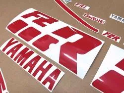 Yamaha FZR 1000 1988 - BLACK/RED VERSION STICKER SET Yamaha FZR1000 1988 2LA genuine pattern sticker set