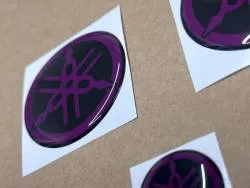 Yamaha gel bold tank logo stickers purple