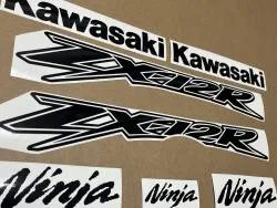 Kawasaki ZX-12R ninja custom gloss black color stickers