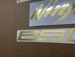 Brushed gold emblems for Kawasaki ZX 650 Ninja