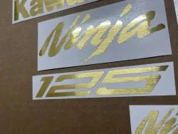 Brushed gold stickers for Kawasaki ZX Ninja 125