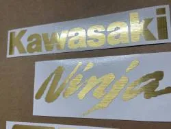 Brushed gold emblems for Kawasaki ZX Ninja 125
