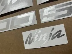 Brushed silver emblems for Kawasaki ZX Ninja 500