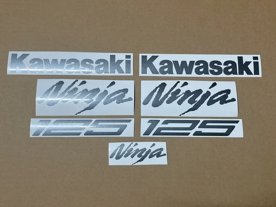 Graphite grey decals for Kawasaki Ninja 125 ZX
