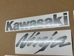 Graphite grey emblems for Kawasaki Ninja 125 ZX