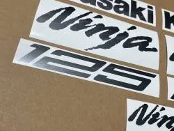 Graphite grey stickers for Kawasaki Ninja 125 ZX