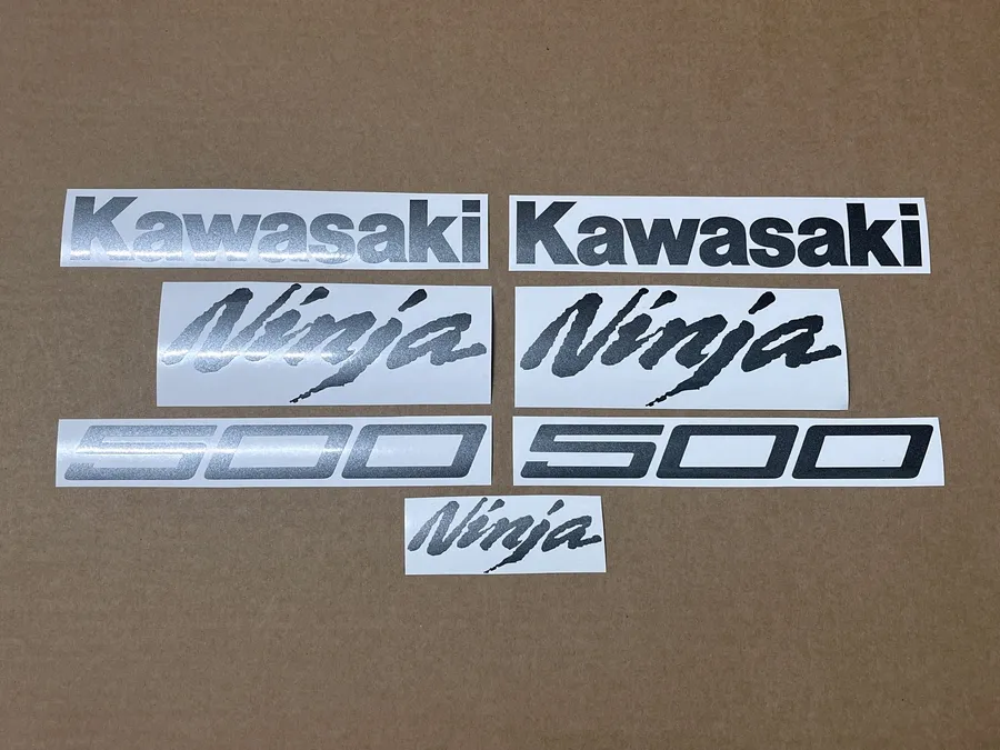 Graphite grey decals for Kawasaki Ninja 500 ZX