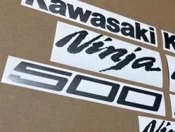 Graphite grey stickers for Kawasaki Ninja 500 ZX
