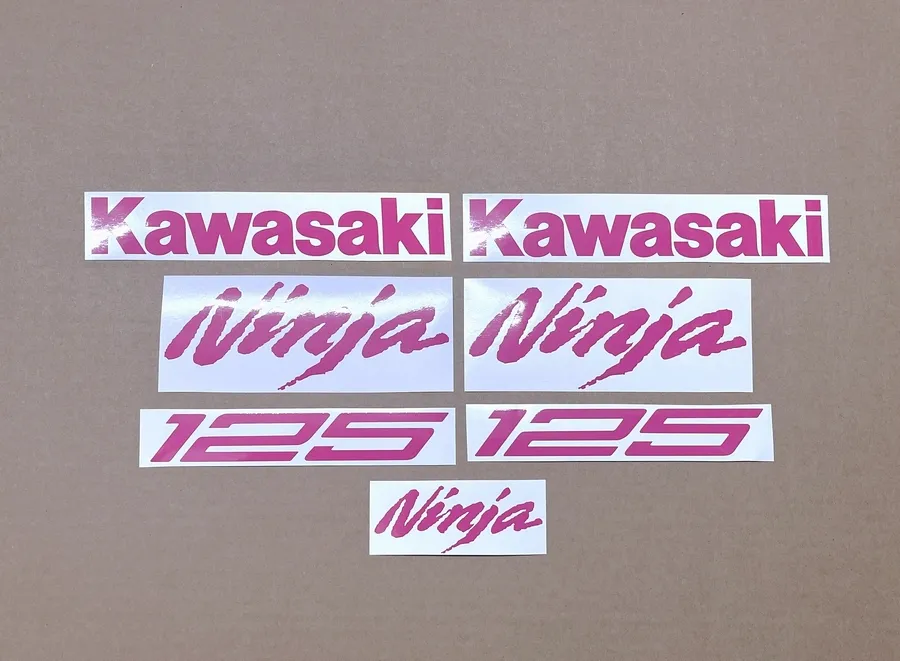 Hot pink decals for Kawasaki Ninja 125 ZX