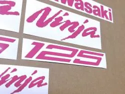 Hot pink stickers for Kawasaki Ninja 125 ZX