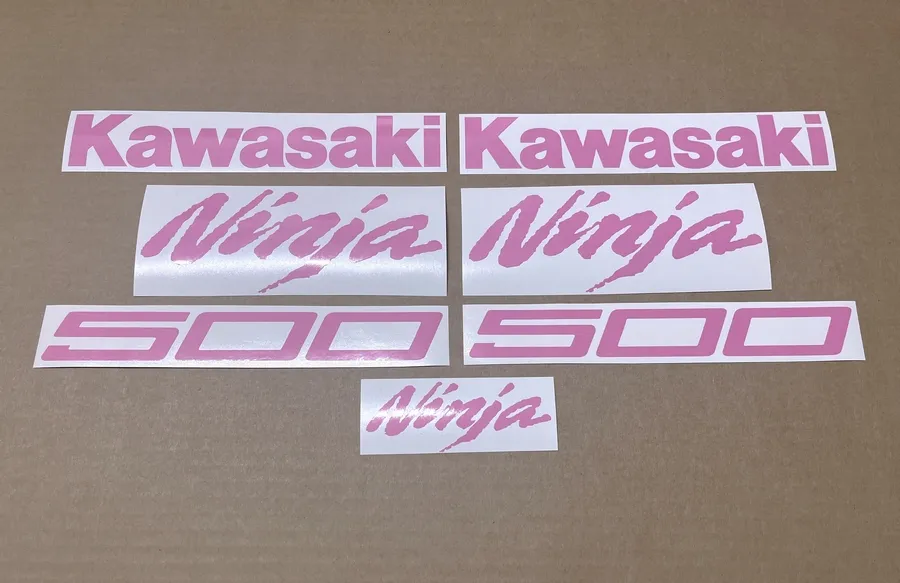 Soft pink stickers for Kawasaki Ninja 500 ZX