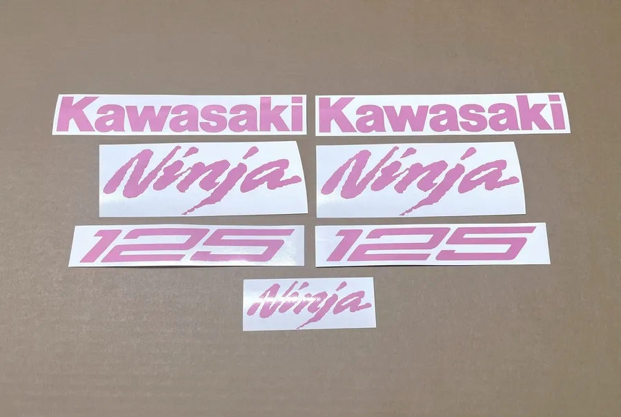 Soft pink decals for Kawasaki Ninja 125 ZX