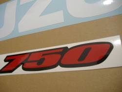 Suzuki GSXR 750 K9 white full decals kit