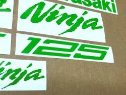 Lime green stickers for Kawasaki Ninja 125 ZX