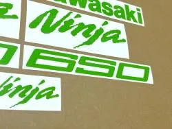 Lime green stickers for Kawasaki Ninja 650 ZX