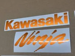 Metallic orange emblems for Kawasaki Ninja 125 ZX