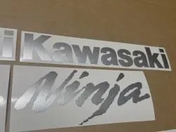 Metallic silver emblems for Kawasaki Ninja 125 ZX