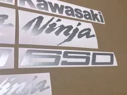 Metallic silver emblems for Kawasaki Ninja 650 ZX