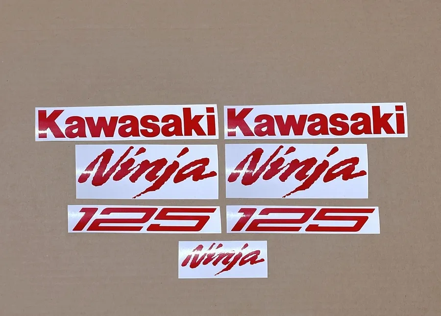Red decals for Kawasaki Ninja 125 ZX