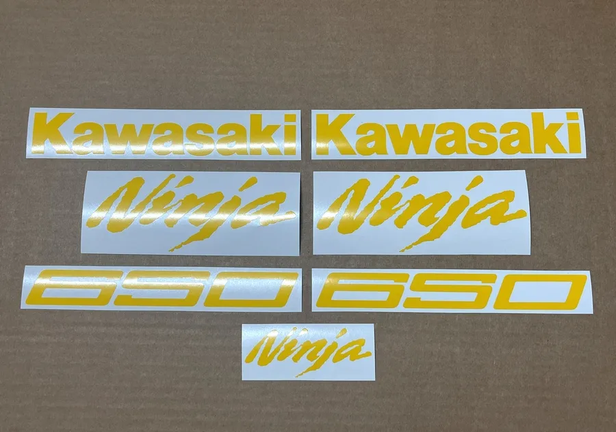 Yellow stickers for Kawasaki Ninja 650 ZX