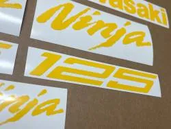 Yellow stickers for Kawasaki Ninja 125 ZX