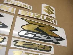 Inox gold decals for Suzuki GSXR 125
