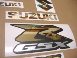 Chrome gold stickers for Suzuki GSXR 125