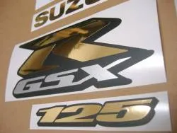 Chrome gold emblems for Suzuki GSXR 125