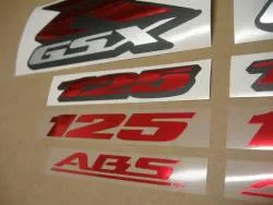 Mirror red decals for for Suzuki GSX-R 125 cc