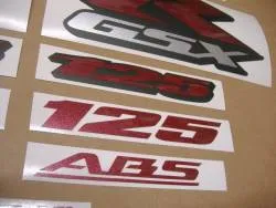 Burgundy metallic stickers for Suzuki GSXR 125